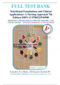 Test Bank for Nutritional Foundations and Clinical Applications: A Nursing Approach 7th Edition by Michele Grodner ISBN 9780323544900 Chapter 1-20 | Complete Guide A+
