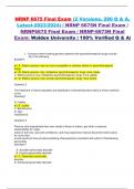 NRNP 6675 Final Exam &lpar;2 Versions&comma; 200 Q & A&comma; Latest-2023&sol;2024&rpar; &sol; NRNP 6675N Final Exam &sol; NRNP6675 Final Exam &sol; NRNP-6675N Final Exam&colon; Walden University &vert; 100&percnt; Verified Q & A&vert;