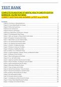 COMPLETE&semi;FOUNDATIONS OF MENTAL HEALTH CARE 6TH EDITION MORRISON- VALFRE TEST BANK&period; CORRECT QUESTIONS AND ANSWERS &period;LATEST 2024 UPDATE&period;