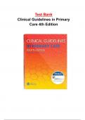 Clinical Guidelines in Primary Care 4th Edition Hollier Test Bank