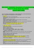  NUR 2063 / NUR2063: Essentials of Pathophysiology Exam 2 $ Study Guide Best Notes (Latest 2023/ 2024)   