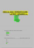 HESI A2 2023 VERSION EXAM- LATEST &sol;GRADED A&plus;