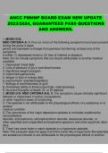 ANCC PMHNP BOARD EXAM NEW UPDATE 2023&sol;2024&comma; GUARANTEED PASS QUESTIONS AND ANSWERS&period; 