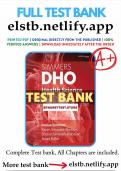 Test Bank For DHO Health Science Updated 9th Edition Simmers | All Chapters with Answers and Rationals