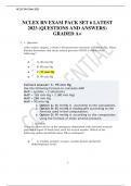 NCLEX RN EXAM PACK SET 6 LATEST  2023 (QUESTIONS AND ANSWERS)  GRADED A+