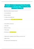 NR 511 Midterm Question from Dunphy Book Chapters 11, 9, 8, 7 Questions And Answers Rated A+