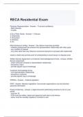 RECA Residential Exam 2024 Questions and Answers