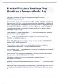 Practice Workplace Readiness Test Questions & Answers (Graded A+)