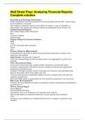 Wall Street Prep&colon; Analyzing Financial Reports&comma; Complete solution