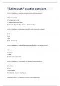 TEAS test A&P practice  Questions with Answers (All Answers Correct)