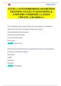 LEVEL I ANTITERRORISM AWARENESS  TRAINING EXAM &vert; 93 QUESTIONS &  ANSWERS &lpar;VERIFIED&rpar; &vert; LATEST  UPDATE &vert; GRADED A&plus;