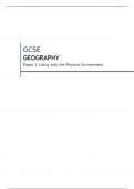 AQA  GCSE GEOGRAPHY Paper 1&Tab;QUESTION PAPER MAY 2023