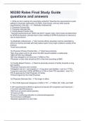 N5350 Roles Final Study Guide questions and answers