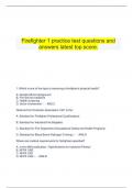   Firefighter 1 practice test questions and answers latest top score.