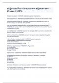 Adjuster Pro - Insurance adjuster test Correct 100&percnt;
