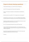 Power to Arrest checkup 64 questions And Answers