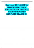 Ngn nclex RN &sol; NCLEX RN EXAM 2024-2025 POST TEST EXAM TOP RATED A&plus; EXAM GENUINEAND COMPLETE GRADED A&plus;