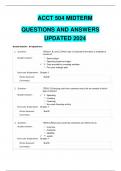 ACCT 504 MIDTERM QUESTIONS AND ANSWERS UPDATED 2024
