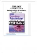 TESTBANK FOR PORTH'S ESSENTIALS OF PATHOPHYSIOLOGY 4TH AND 5TH EDITION BY TOMMIE L. NORRIS WITH QUESTIONS AND WELL ELABORATED ANSWERS WITH RATIONALES GRADED A+, 2024