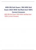 HESI RN Exit Exam / RN HESI Exit Exam 2024 With Verified And 100% Correct Answers