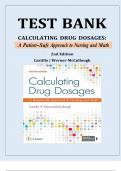 CALCULATING DRUG DOSAGES: A Patient-Safe Approach to Nursing and Math 2nd Edition By Castillo & Werner-McCullough Test Bank - (Rated A+) Questions & Explained Answers Updated 2024