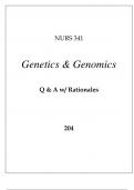 NURS 341 GENETICS & GENOMICS EXAM Q & A WITH RATIONALES 2024.