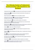 The Ultimate Guide to Professional  Communication with Questions and  Answers