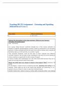 Teaching IELTS Assignment 2024 - listening and speaking