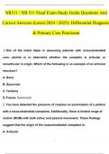 NR511 / NR 511 Final Exam Study Guide Qs & Ans (Latest 2024 / 2025): Differential Diagnosis & Primary Care Practicum (Verified 200+ Qs & Ans)