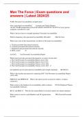 Man The Force &vert; Exam questions and answers &vert; Latest 2024&sol;25