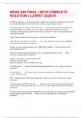 BRAE 349 FINAL &vert; WITH COMPLETE SOLUTION &vert; LATEST 2024&sol;25