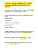 National Pesticide Applicator Certification core manual study notes&sol; questions and answers