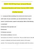 NR509 / NR 509 Final Exam: Advanced Physical Assessment Questions and Answers (2024 / 2025) (Verified Answers)