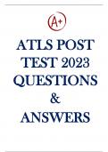 POST TEST ATLS 2021, 2022 & 2023 With Correct and Verified ANSWERS (SOAL POST TEST)