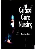 Critical Care Nursing Question Bank with Answers 2023/2024
