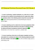 ATI Maternal Newborn Proctored Exam 2023 Retake 2 A++
