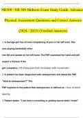 NR509 / NR 509 Midterm Exam Study Guide: Advanced Physical Assessment Questions and Answers (2024 / 2025) (Verified Answers)