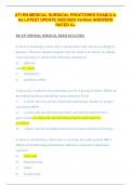 NUR 434 ATI RN MEDICAL SURGICAL PROCTORED EXAM QUESTIONS AND ANSWERS100&percnt;CORRECT 2023&sol;2024 VERIFIED