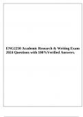 ENG2250 Academic Research & Writing Exam 2024 Questions with 100%Verified Answers.