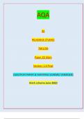 AQA AS RELIGIOUS STUDIES 7061/2D Paper 2D Islam Version: 1.0 Final IB/M/Jun23/E4 7061/2D Thursday 25 May 2023 QUESTION PAPER & MARKING SCHEME/ [MERGED]  Mark scheme June 2023