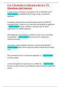 Cat 3 Pesticide Certification Review TN Questions And Answers