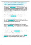Virginia Commercial Pesticide Applicators CORE exam Questions And Answers 