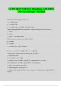 CCPR 2023 NNP Test Questions with 100&percnt; Correct Answers &vert; Verified