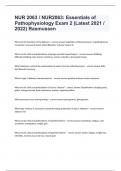 NUR 2063 / NUR2063: Essentials of Pathophysiology Exam 2 (Latest 2021 / 2022) Rasmussen already passed
