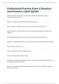 Professional Practice Exam 4 Question And Answers Latest Update