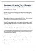 Professional Practice Exam 3 Question And Answers Latest Update