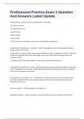 Professional Practice Exam 2 Question And Answers Latest Update