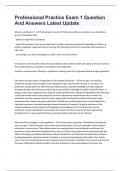 Professional Practice Exam 1 Question And Answers Latest Update