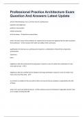 Professional Practice Architecture Exam Question And Answers Latest Update&period;