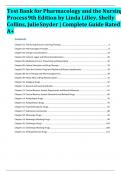 Test Bank for Pharmacology and the Nursing Process 9th Edition by Linda Lilley&comma; Shelly Collins&comma; Julie Snyder &vert; Complete Guide Rated A&plus;